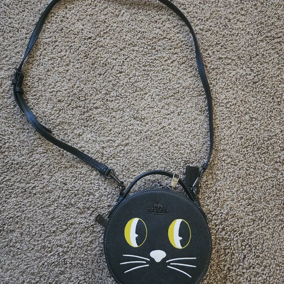 Coach Black Cat Face Crossbody Bag - Picture 2 of 6